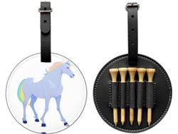 Bolsa para tees de golfe Trail Dust Bison, preta, fácil de transportar | S/MARCA