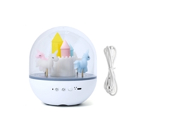 Yncm2026-lámpara De Noche De Mesa Carrusel Con Luz Rotatoria Romántica Decoración Hogar