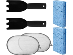 Limpieza De Parrillas - Ayudas Para La Limpieza De Barbacoas Con Esponjas Raspador De Parrillas, Para El Patio,