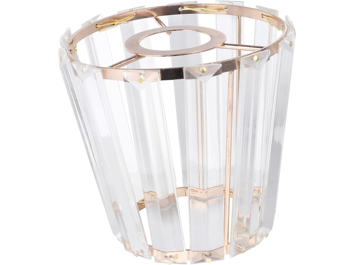 Lámpara Eléctrica De Cristal Y Hierro Forjado, Con Cubierta Iluminada Chapada En Oro, Tamaño Pequeño De 3 Cm.