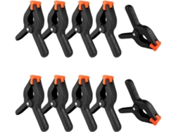 10 Clips De Resorte De Nailon Negro, 4 Pulgadas