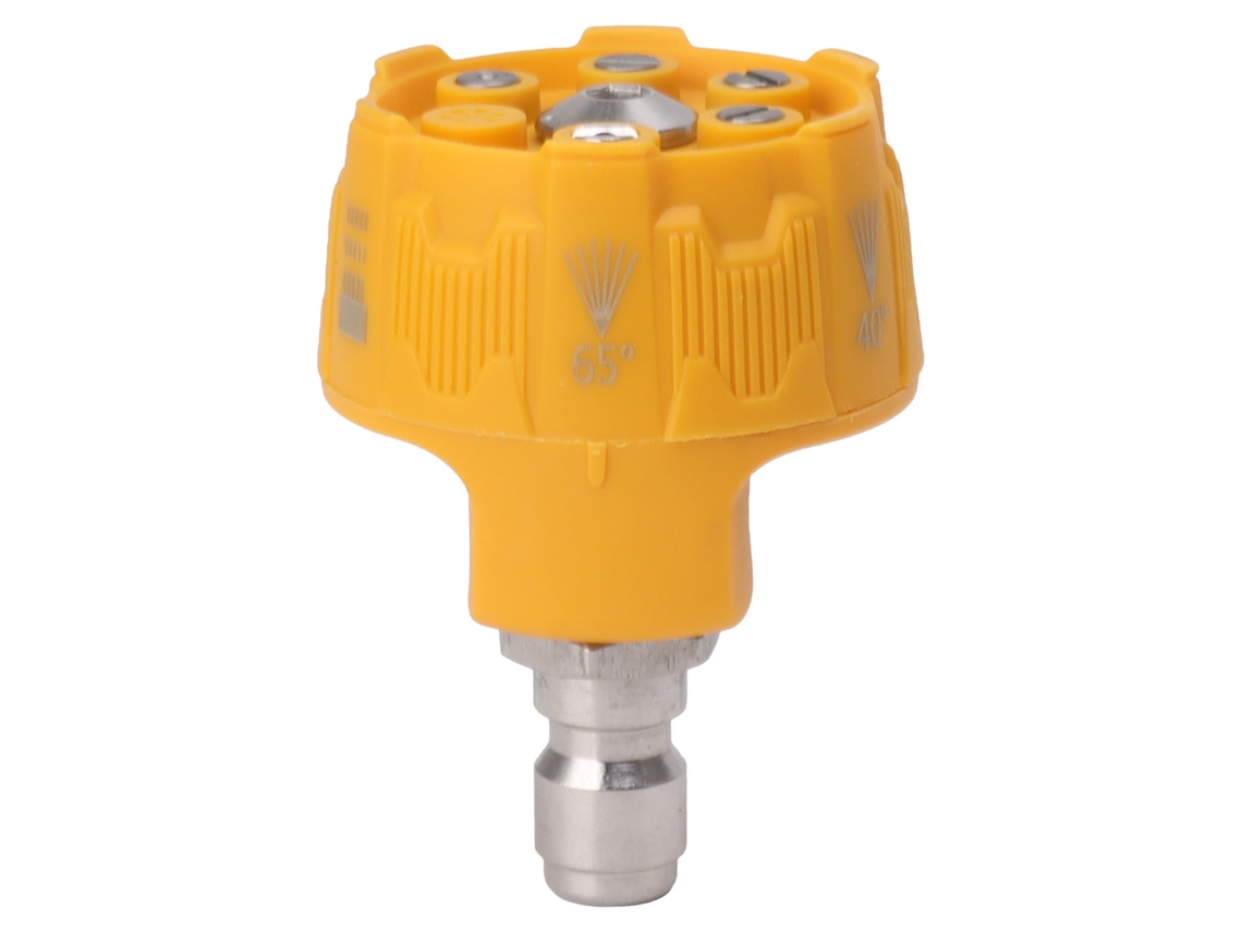 Boquilla rociadora para hidrolavadora 6 en 1, multifuncional, ajustable, con conector de 1/4, amarilla