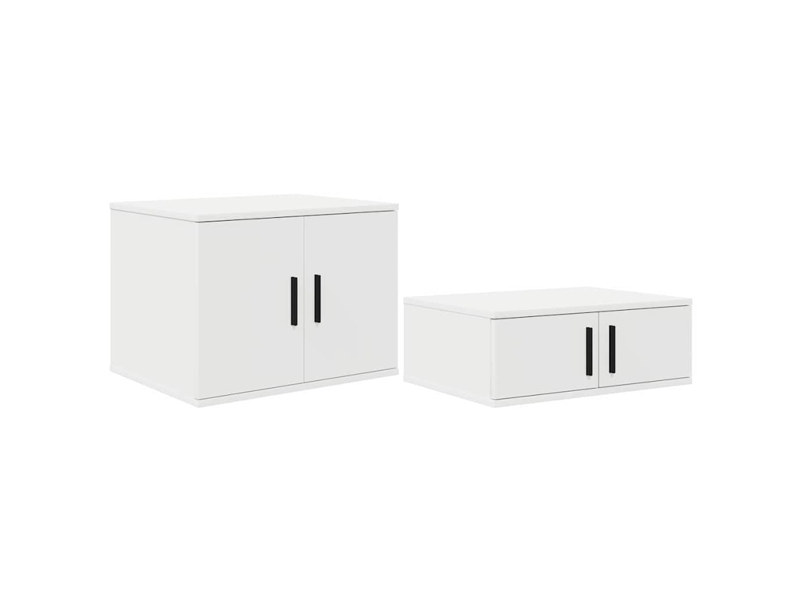 Mueble de almacenaje blanco de 2 piezas 127 x 41 x 40 cm MAISON EXCLUSIVE