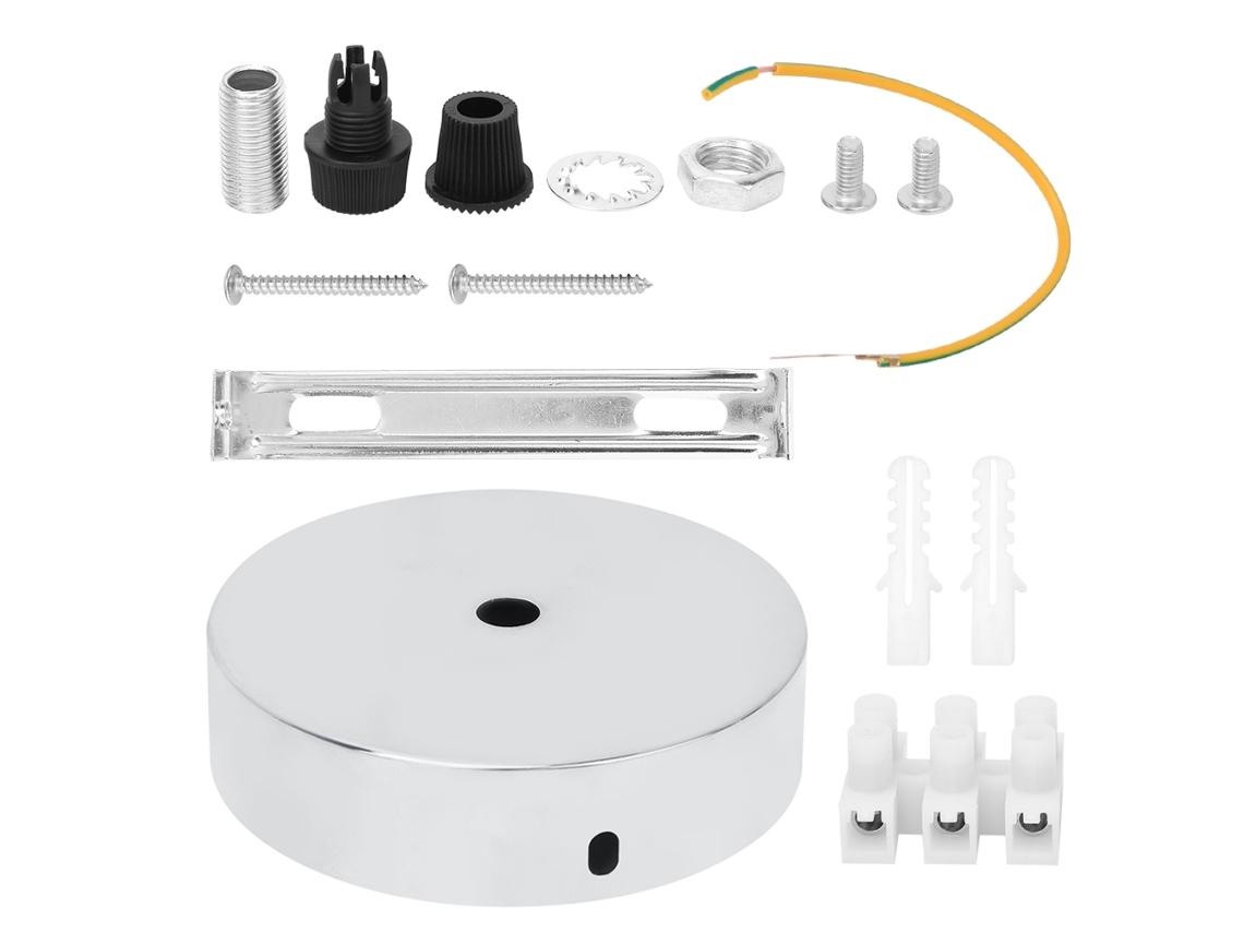 Base de lámpara de techo redonda de aluminio, accesorios de iluminación DIY