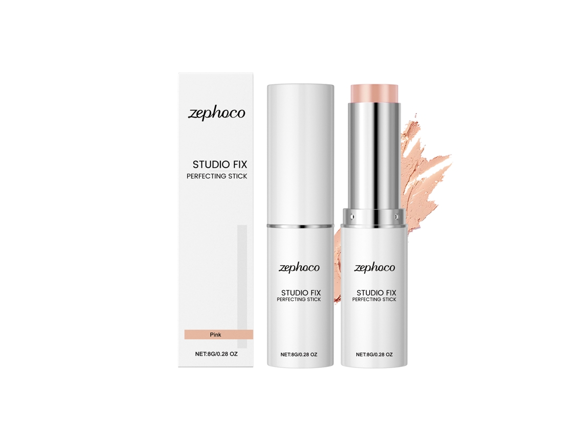 Base de maquillaje en barra, corrector, hidratante, piel rosada