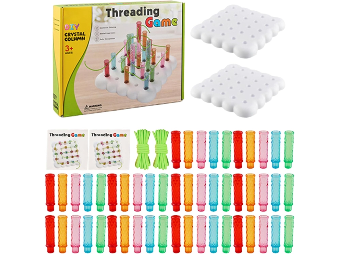 Juego De Enhebrar Para Ni Os Peque Bloques Apilables Apilar Y 2 Jugadores Desarrollar La L Gica Actividades Divertidas