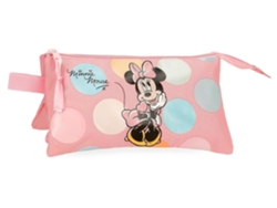 Estuche de lápices de poliéster Disney Pink Minnie Coquette
