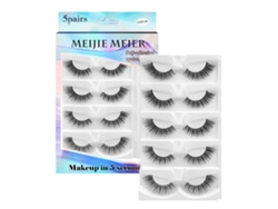 5 Pares De Extensiones De Pestañas Autoadhesivas, Sin Pegamento Y Reutilizables Con Rizador - Aspecto Natural - Regalo Para Mujeres