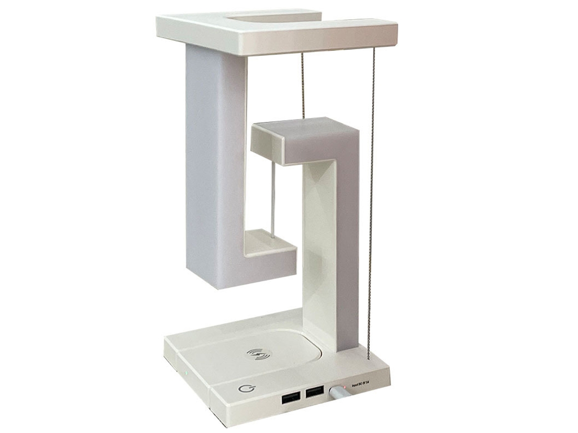 Lámpara de levitación magnética con cargador inalámbrico, lámpara de levitación con carga inalámbrica para teléfono celular, interruptor táctil con brillo