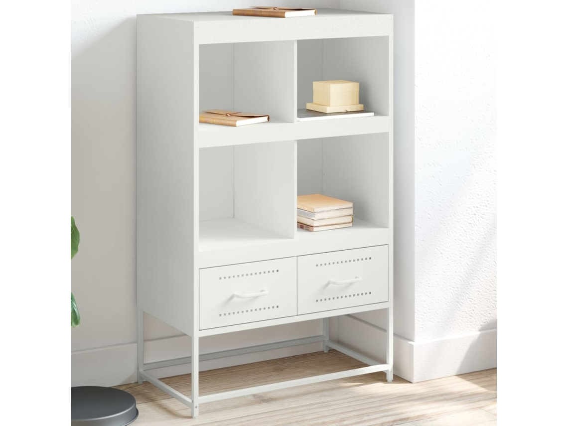 Mueble Alto | Armario Alto | Aparador 68x39x111,5 Cm Acero Blanco Wsd39944 Lovely Home