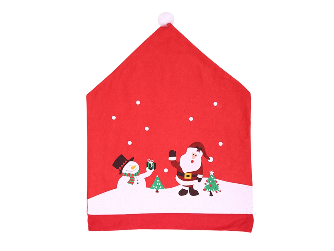 Conjunto De Sillas De Tela No Tejida Con Muñeco De Nieve Cartoons Para Decoración Navideña En Cocina Y Comedor