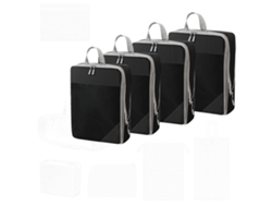 Juego De Organización Para Clasificar Ropa De 4 Piezas, Cubos De Embalaje De Viaje Que Ahorran Espacio CHRUI Black