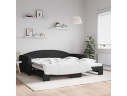 Sofá Cama Nido Tela Negro 100x200 Cm