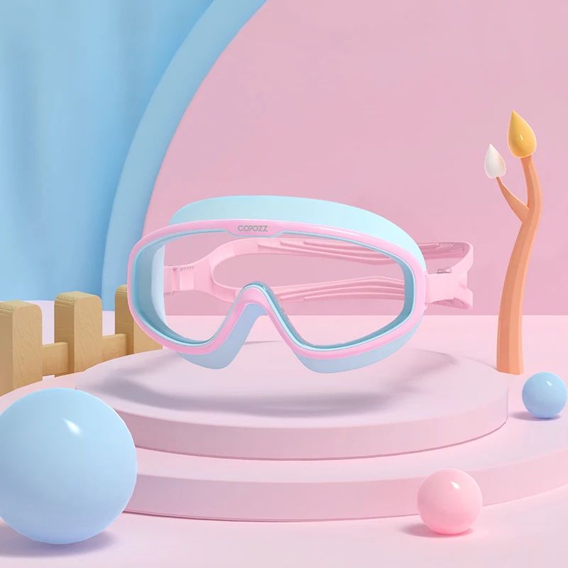 Gafas de natación infantiles con protección UV y montura grande MDUG