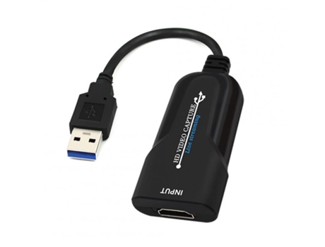 Tarjeta de captura de video 1080P USB a HDMI Grabación de video Caja de 60 cuadros para grabación de cámara negro