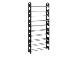 Zapatero organizador de hasta 30 pares Zapatillas Zapatos Sandalias KLACK Negro y Acero