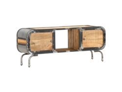 Mueble de Armario Tv 110X30X42 Cm Madera de Mango Maciza