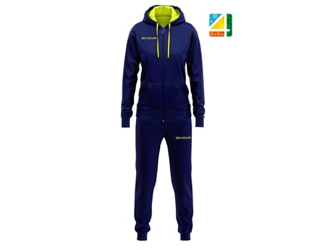 Chándal para Mujer GIVOVA (2XL - Azul)