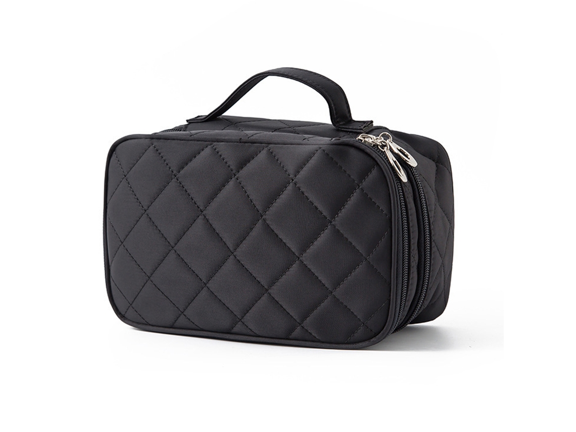 Neceser informal pequeño para mujer, color negro (23 x 14 x 10 cm)