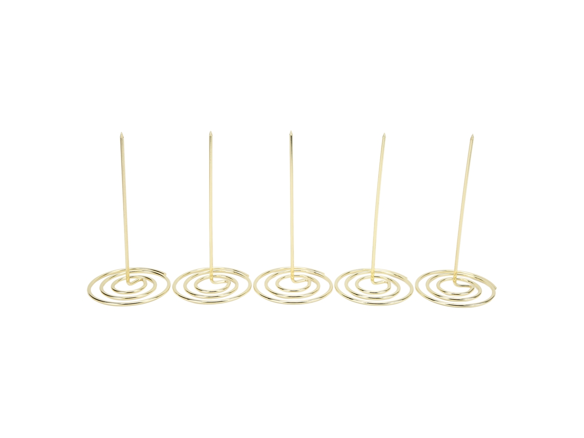 5pcs Porta Recibos Resistente Al Desgaste Anticorrosivo Reciclable Para Oficina Cocina Oro