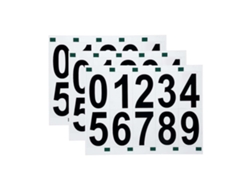 Pegatina digital reflectante invisible para matrícula negra de coche, 50 x 28,9 mm, 3 unidades