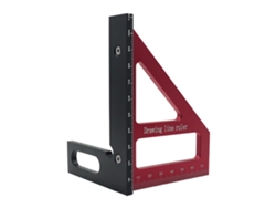 Regla triangular de carpintería de aleación de aluminio de 45° y 90° para medir - Herramienta de carpintero