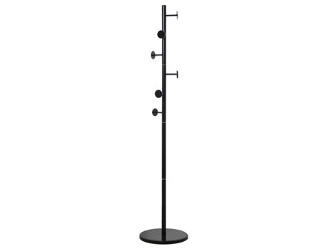 Perchero De Pie Metal C/Base Mármol Negro