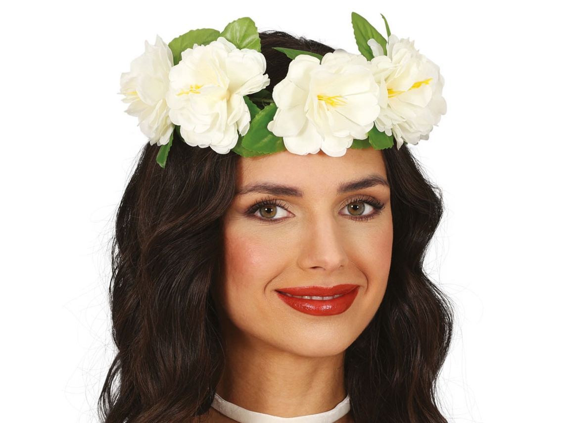 Corona de Flores blancas de 20 cm