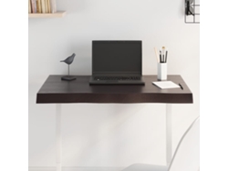 Tablero Mesa | Tablero De Escritorio | Superficie De Mesa Madera Tratada Borde Vivo Marrón 80x50x(2-6) Cm