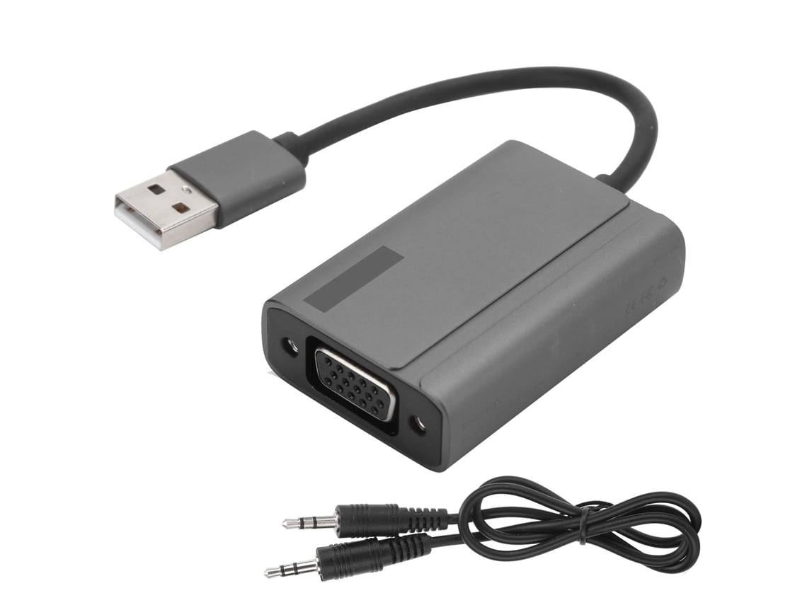 Adaptador Usb Para Vga, Conexão De Tela Hd, Display 1080p, Acessórios Para Computador