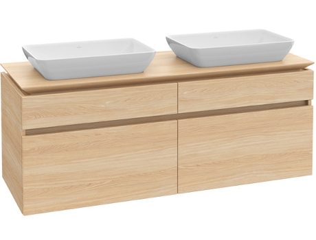 Villeroy &amp Boch Legato Vanity unit B715 1400x550x500mm 2 lavabos iluminación LED