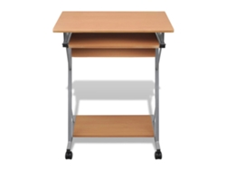Escritorio | Mesa | Escritorio para computadora con acabado marrón y estante extraíble