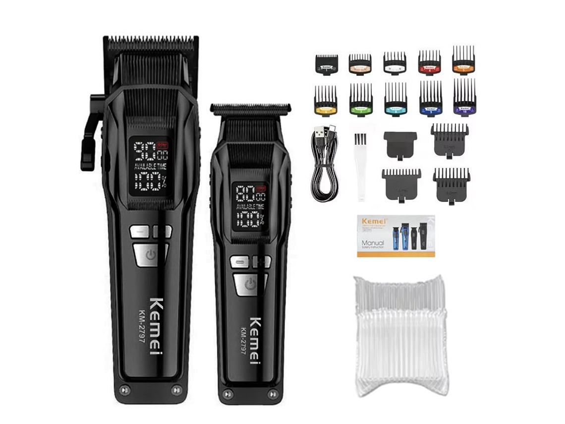 Cortapelos Inalámbrico Negro Para Hombre, Con Revestimiento Dlc