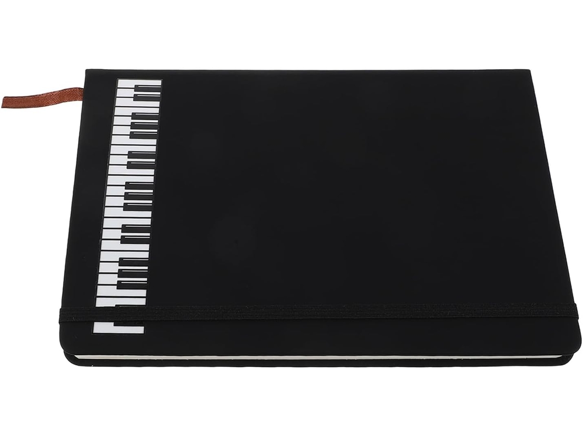 Cuaderno De Piano A5 Negro De Tapa Dura Con Bolsillos