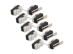10 Interruptores Micro Spdt Momentáneos 2a 125v Con Palanca Larga Para Equipos Electrónicos Hornos Neveras