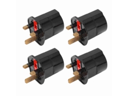 4 Adaptadores De Enchufe De 2 Pines A 3 Pines Con Fusible Y Adaptador De Conexión A Tierra De 13 A.