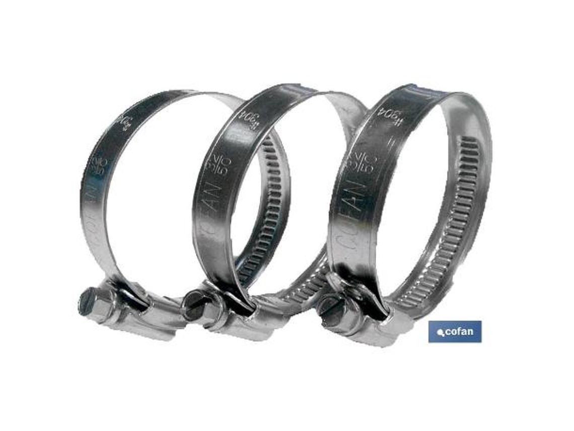 Abrazadera inox a-2 banda 12mm 32-50   caja 100 unid.