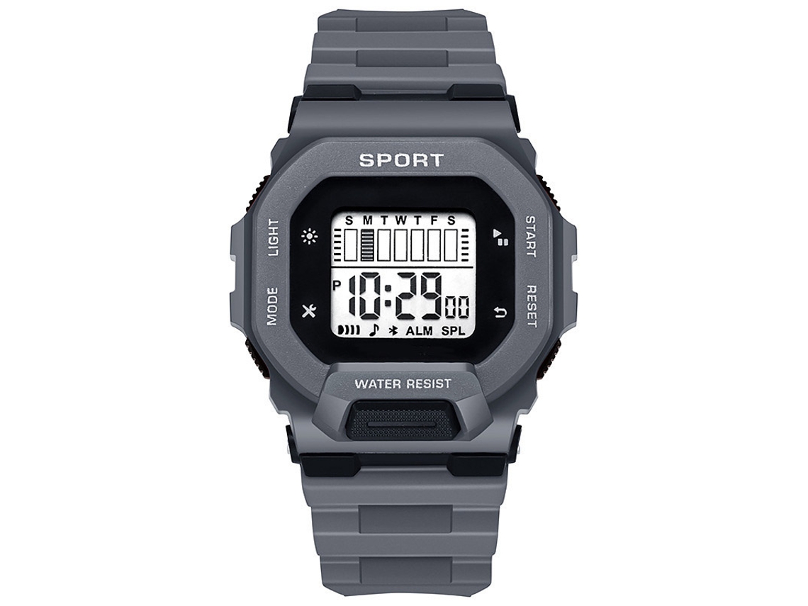 Reloj deportivo MDUG para hombre (gris), resistente al agua, multifuncional con iluminación.