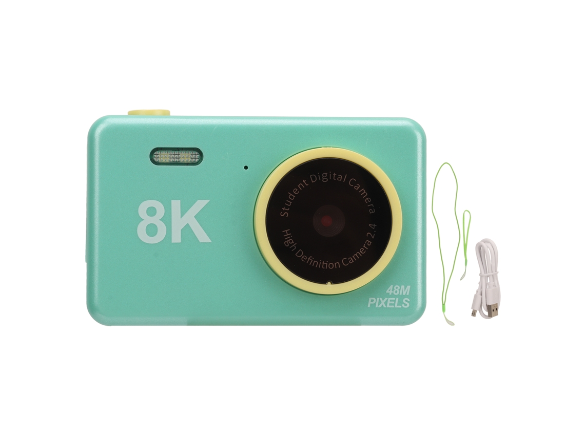 Cámara Digital Hd De 48 Mp Para Niños Con Pantalla Ips De 2,4 Pulgadas, Cámara Frontal, Portátil, Compacta, Regalo Ecológico.