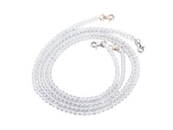 Decoração de Cordão com Pérolas de Acrílico 8mm Transparente para Casamento 1.2m