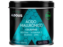 Colágeno Ácido hialurónico, Vitamina C, Biotina, Zinc, Selenio Aldous 120 cápsulas XL ALDOUS LABS