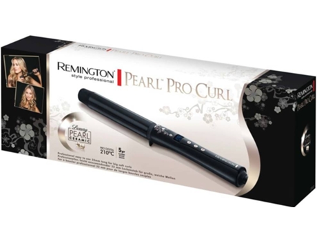 Rizador Remington Ci9532 de 150 a 210 grados 6 niveles temperatura moldeador pelo pearl con barril 32 mm y perla punta