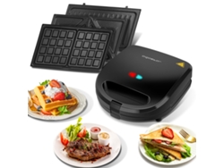 Sandwichera/Wafflera 3 en 1 Aigostar Rubik de 750 W con placas intercambiables
