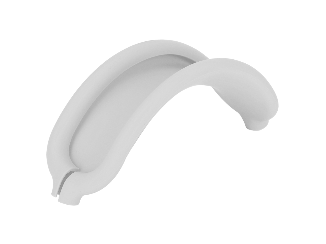 Diadema Protectora De Silicona Suave Y Lavable Para Auriculares Ios Earbuds Max, Color Gris Claro.