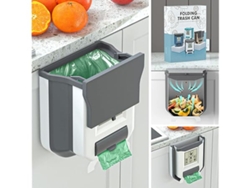 Cubo De Basura Colgante Plegable Con Tapa: Ideal Para La Cocina, Acampadas, El Coche, El Baño, La Oficina, Grandes Tareas De Limpieza Y Uso