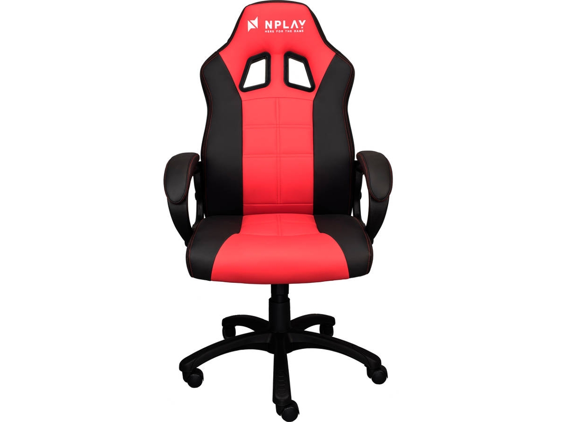 Silla Gaming NPLAY Rule 2.0 (Hasta 130 kg - Elevador a Gas Clase 4 - Negro y Rojo)