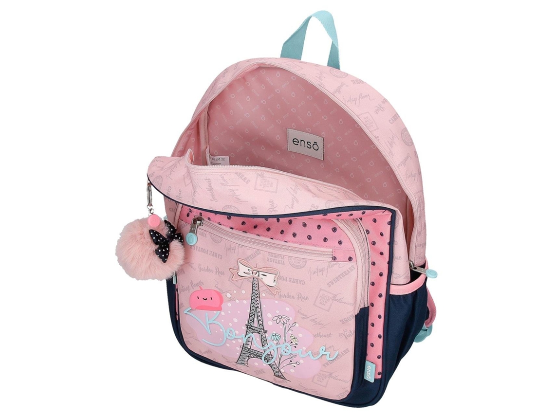 Mochila Escolar ENSO (30 x 38 x 12 - Poliéster - Rosa)