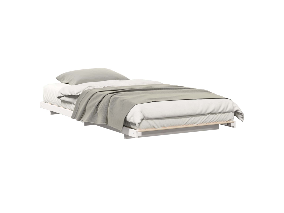 Maison Exclusive - Estructura De Cama Blanco 90 X 200 Cm Madera Maciza De Pino