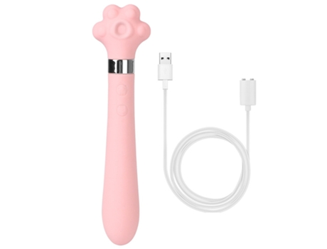 Vibrador de masaje de silicona de doble cabeza de 16 frecuencias para mujeres (rosa) YIZHOOD
