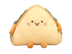 Peluche con forma de sándwich, almohada de peluche suave con forma de pan y pastel, cojín mullido, regalo de cumpleaños para niños y niñas.